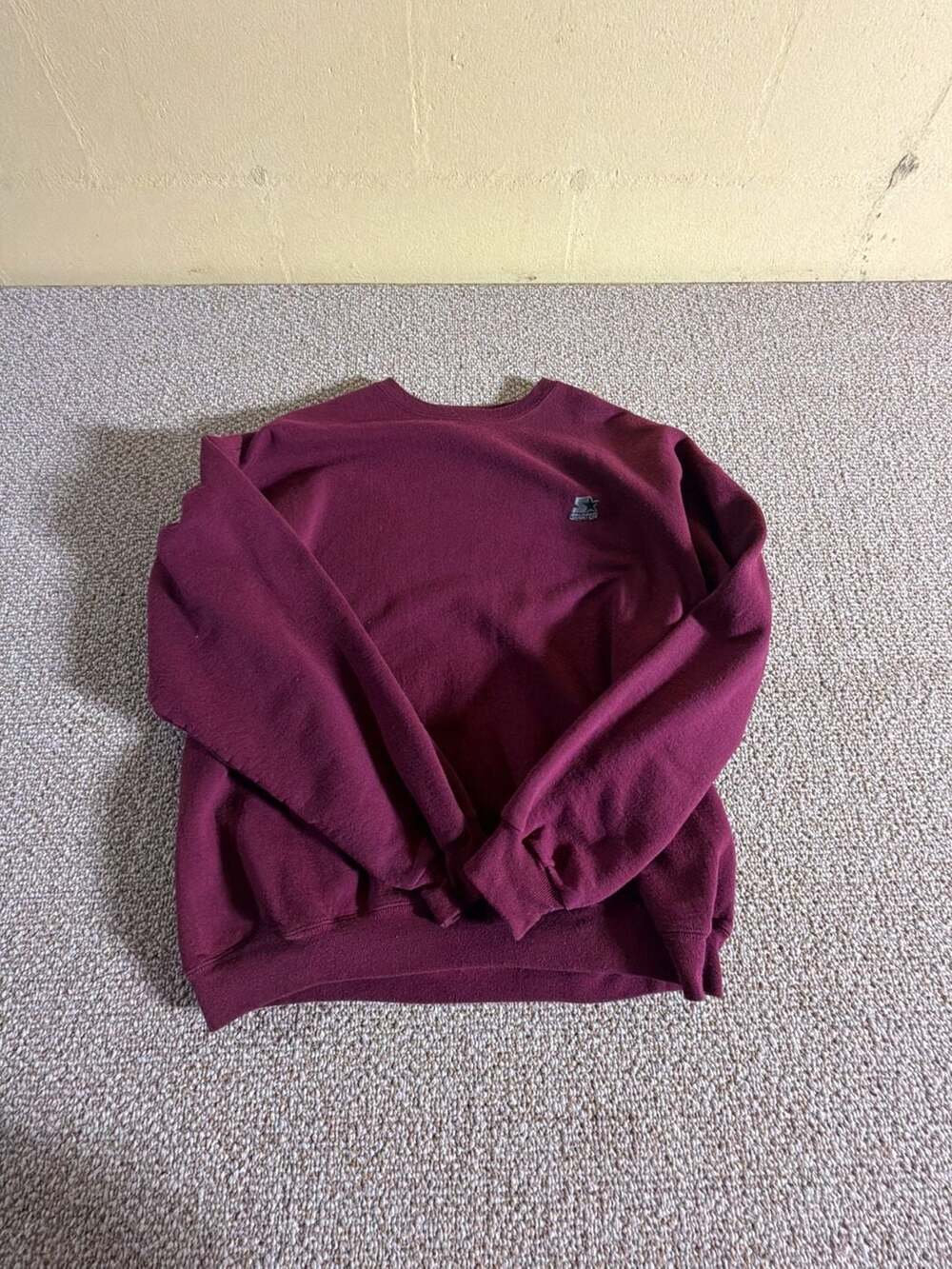 Starter Crewneck Sweatshirt Size XL Burgundy Maroon Logo